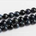 DIY Gemstone Loose Beads Size 6 8 10 12 14 16mm Stone Strand Natural Blue Tiger Eye